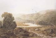 John varley jnr The Vallery of the Mawddach Watercolour (mk47) painting